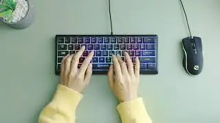 Hiwings 61 Key 7 RGB Wired Computer Keyboard & Mouse