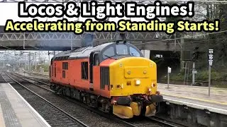 LOCOS & Light Engines at Stafford ACCELERATING away from Standing Starts 25/03/24