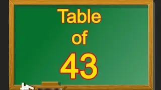 |43 &times; 1= 43Multiplication|Table of Forty Three|43 Table|Maths Table|43 ka pahada|43&times;1= 43|43&times;2 = 86|
