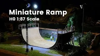 Miniature Ramp H0 1:87 Scale Model - PMR Skateboarding Diorama