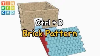 Brick Pattern Ctrl D duplicate - 3D Modeling with Tinkercad