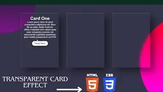 How to Make Transparent Cards in HTML & CSS (Beginner-Friendly)