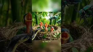 Rare Baby Birds Defend Nest from Snake & Insect Predators | 4K Wildlife