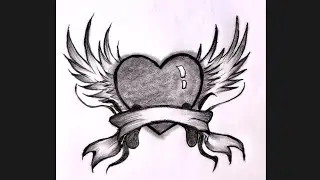 Come disegnare un cuore volante How to draw a flying heart  💓#tiktok #drawing #amazing