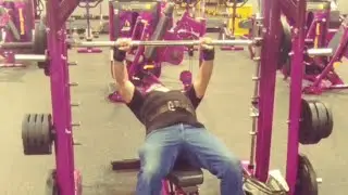 Grandpa 70 at Planet Fitness 🏋 Cable T-Curls/ Smith Machine 3 Grip Incline Bench/Rack Pulls
