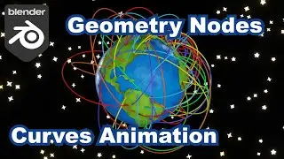Blender Geometry Nodes: Earth Curves Animation