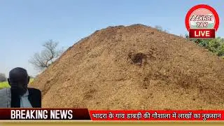 भादरा के गांव डाबड़ी की गौशाला में लाखों का नुक़सान । हजारों गौवंश पर संकट आम जन से मदद की अपील ।
