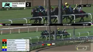 Crazy Cavalier wins Race 2 on Friday, January 9 at Santa Anita Park