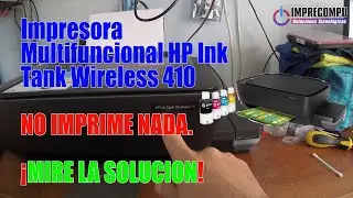 Como destapar cabezales y purgar sistema de tinta continua Impresora HP Ink Tank Wireless 410.