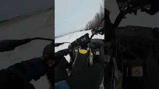 In action 🏁🌬 #atv #winter #Snow #adrenaline #offroad