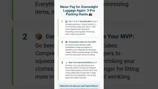 Never Pay for Overweight Luggage Again: 3 Pro Packing Hacks 💼 | META_D...