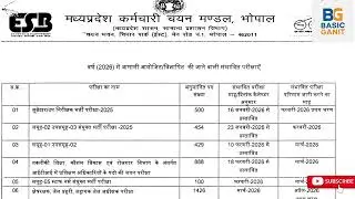MP Exam Vacancy 2026 | Complete Government Jobs & Exam Schedule