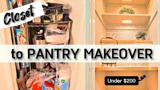 NEW! Small Closet to Pantry | Maximize Your Storage | Low Cost Closet Makeover 🛠️