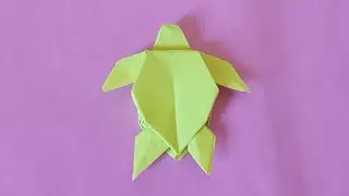 How to make turtle from paper || Easy origami turtle craft || Origami jumping animals craft #video80