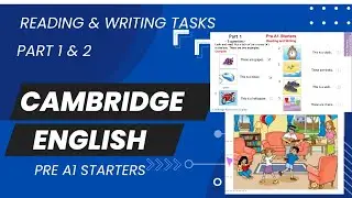 Reading Assessment for Beginners |Cambridge English pre A1 Starters Reading and Writing tasks 1& 2