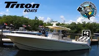 Triple DF300B Suzuki Repower on 35' Triton by Atlantic Marine Store