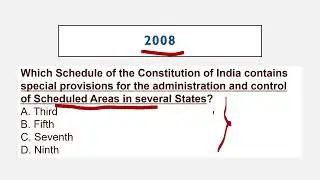 UPSC 2026: 4 Minute Express By Kora_kagaz | PART II | 5th SCHEDULE Pyq's | UPSC PYQ Solution
