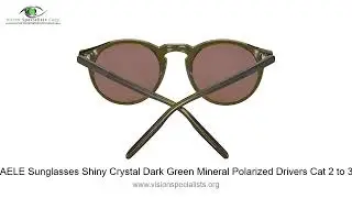 Serengeti RAFFAELE Sunglasses Shiny Crystal Dark Green Mineral Polarized Drivers Cat 2 to 3 48mm   0