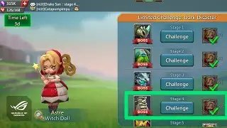 Limited Challenge: Dark Disaster Stage 4 Challenge [2023] - Lords Mobile | Astre Witch Doll