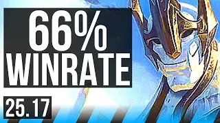 GALIO vs XERATH (MID) | 7/0/15, 66% winrate, Godlike | KR Grandmaster | 25.17