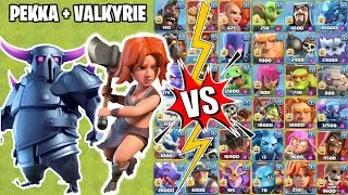 Valkyrie + P.E.K.K.A Vs All Max Level Ground Troops | Coc | Clash Of Clans