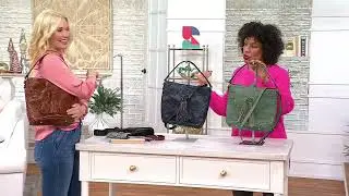Patricia Nash Floral Cut Out Leather Lynne Bucket Bag on QVC