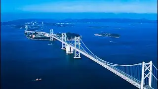 The Great Seto Bridge in kagawa sakaide,Japan