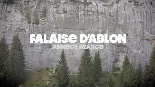 Climbing on Falaise d'ablon Annecy, France