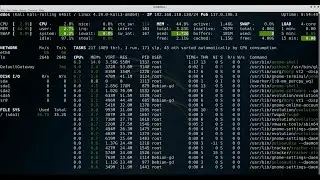 Monitor Linux server performance using Glances tools
