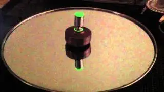 Pocket Top (Glow Spin Video) - Titanium, Copper and Green Glow Spinning Top / Spin Top