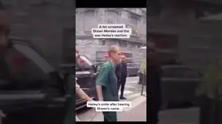 this fan screamed Shawn Mendes instead of Justin to Hailey Bieber #shorts #justinbieber #hailey