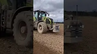 🌾🚜 Claas Axion 870 &ndash; Satisfying Field Shot #claas #axion #tractor #farming #field #agriculture