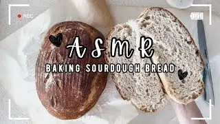 ASMR Baking Sourdough Bread 🍞🖤 (WHISPERED VOICEOVER)