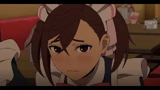DANDADAN ~ Ayase Momo wearing a maid outfit and serving Okarun