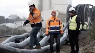 Horizontal directional Drilling (HDD) with FLEXWELL  below the river Mottlau in Gdansk.