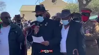 Nguvitjita Rukoro pays tribute to his father late paramount chief Vekuii Rukoro.