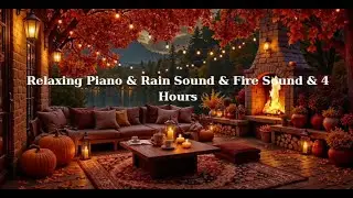 Relaxing Piano & Rain Sound & Fire Sound & 4 Hours