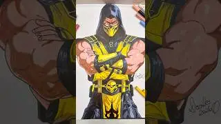 Drawing Scorpion Mortal kombat #mortalkombat #scorpion #fatality #drawing #animeshorts #fanart #art