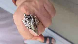 Sterling Silver Dinosaur Hornbill Ring