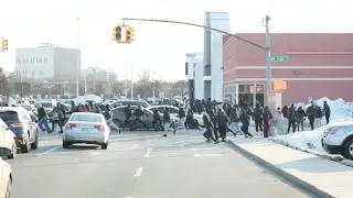 Riot at Bronx Mall as HUNDREDS takeover Bay Plaza on President Day 