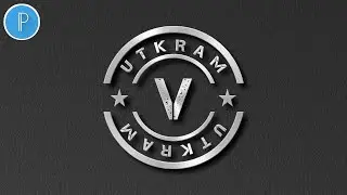 V Font UKRAM Logo Design Pixellab | Ghandhar kala | How To Make My YouTube Channel Logo