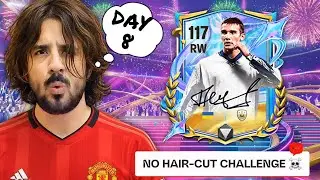 Day 8 : No Hair-Cut Until I Pack 117 OVR in FC Mobile ☠️