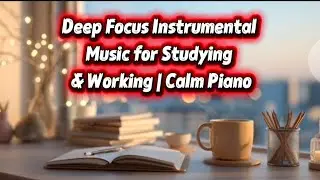 Deep Focus Instrumental Music for Studying & Working | Calm Piano