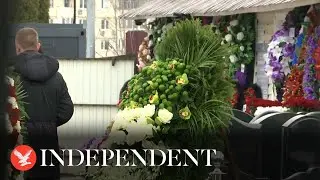 View of Russian cemetery where Alexei Navalny will be buried