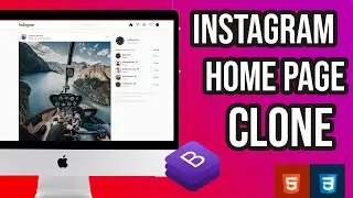 Creating entire website using Bootstrap - Instagram Home Page Clone - HTML & CSS