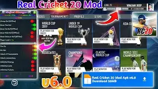 Real Cricket 20 Mod Apk v6.0 | Real Cricket 20 Unlimited Coins and Tickets v6.0 | Real Cricket Hack