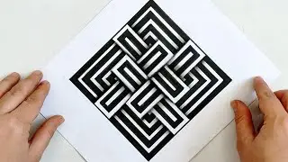 Geometric Drawing | op art ideas for beginners | 3d drawing