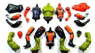 Hulk smash red Spider-Man black panther Ant-Man assemble toys video 