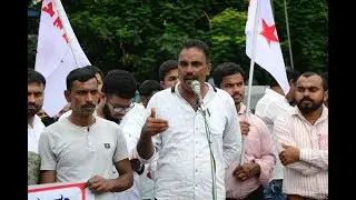 DYFI protest against anti friendly, unity, secularism forces