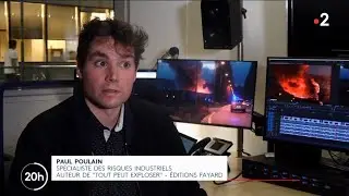 JT 20h - France 2 - Incendie de Bolloré Logistics - Un risque pour la santé ? 17/01/2023
